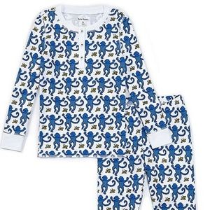 Kids size 10 Roller Rabbit Blue Monkey Pajamas